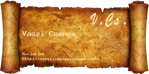Vaszi Csenge névjegykártya